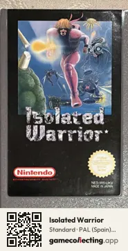 Isolated Warrior Nintendo Entertainment System, PAL cartridge label
