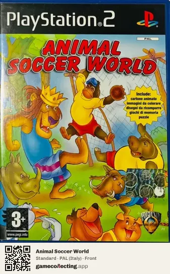Animal Soccer World PlayStation 2, Italy box front