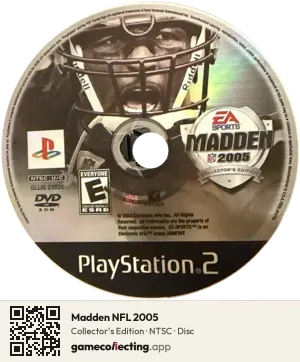 Madden NFL 2005 PlayStation 2, NTSC disc