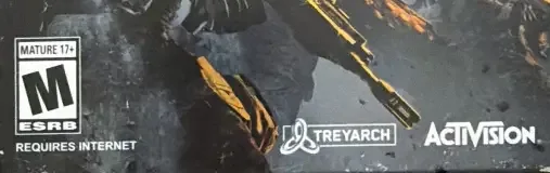 Call of Duty: Black Ops 4, the ESRB box on its front