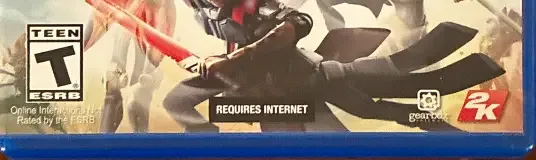 Battleborn, the ESRB box on its front