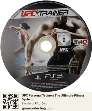 UFC Personal Trainer: The Ultimate Fitness System PlayStation 3, PAL disc