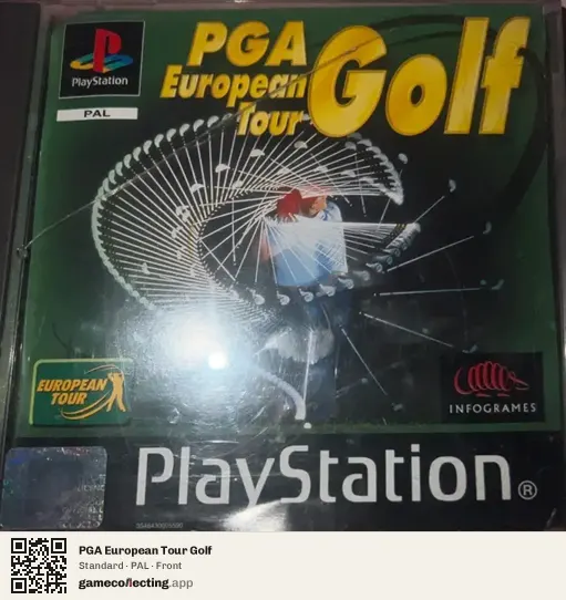 PGA European Tour Golf PlayStation, PAL box front