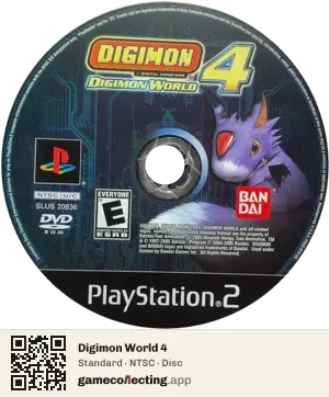 Digimon World 4 PlayStation 2, NTSC disc