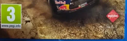 Sébastien Loeb Rally Evo, the PEGI square on its front