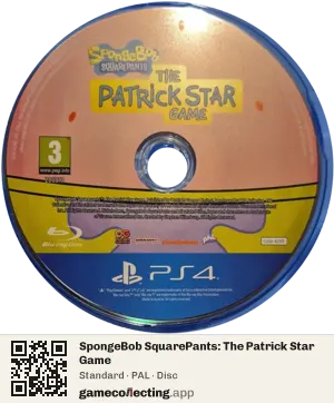 SpongeBob SquarePants: The Patrick Star Game PlayStation 4, PAL disc