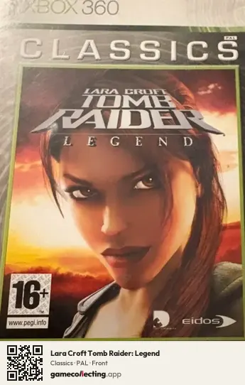 Lara Croft Tomb Raider: Legend Xbox 360, PAL box front