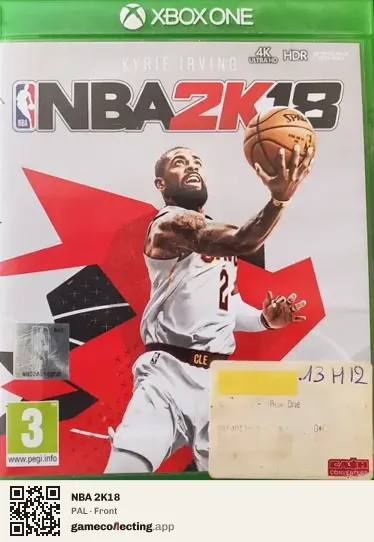 NBA 2K18 Xbox One, PAL box front