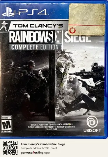 Tom Clancy's Rainbow Six: Siege PlayStation 4, NTSC box front