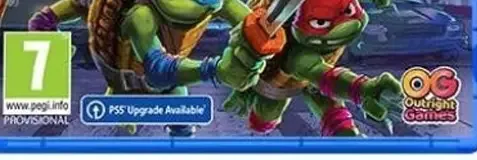 Teenage Mutant Ninja Turtles: Mutants Unleashed, the PEGI square on its front