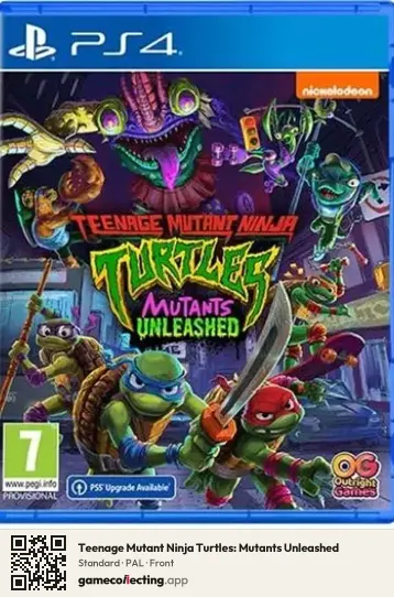 Teenage Mutant Ninja Turtles: Mutants Unleashed PlayStation 4, PAL box front