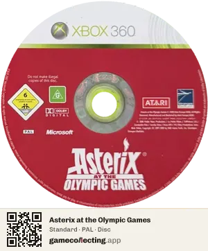 Asterix at the Olympic Games Xbox 360, PAL disc