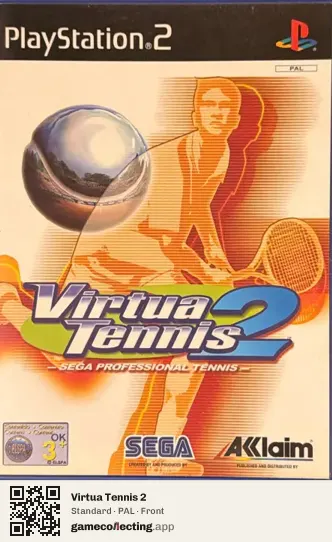 Virtua Tennis 2 PlayStation 2, PAL box front