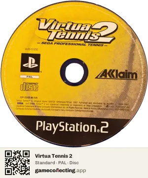 Virtua Tennis 2 PlayStation 2, PAL disc
