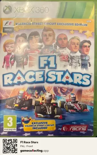 F1 Race Stars Xbox 360, PAL box front