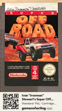 Ivan "Ironman" Stewart's Super Off Road Nintendo Entertainment System, PAL cartridge label