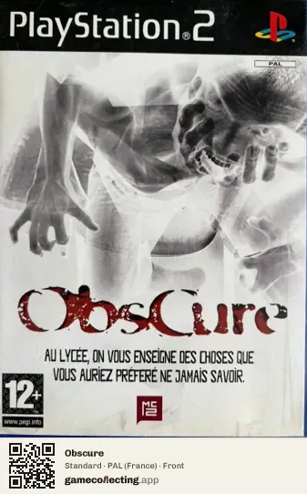 Obscure PlayStation 2, France box front