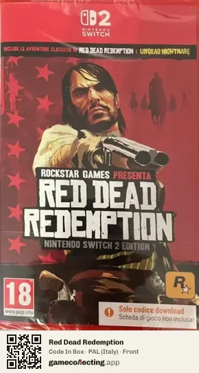 Red Dead Redemption Nintendo Switch 2, Italy box front