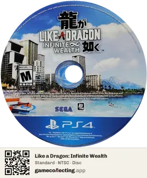 Like a Dragon: Infinite Wealth PlayStation 4, NTSC disc
