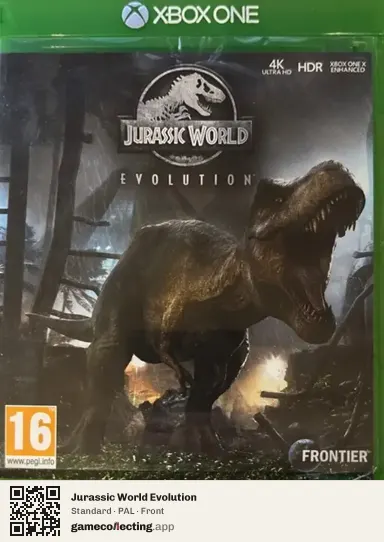 Jurassic World Evolution Xbox One, PAL box front
