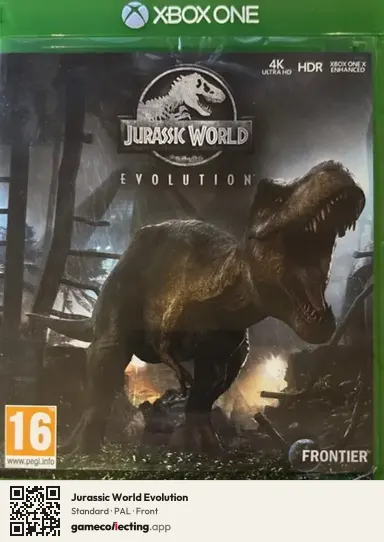 Jurassic World Evolution Xbox One, PAL box front