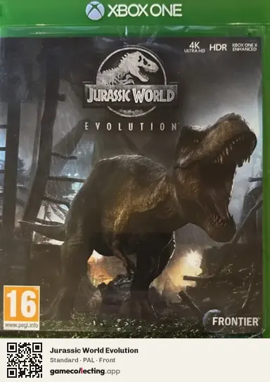 Jurassic World Evolution Xbox One, PAL box front