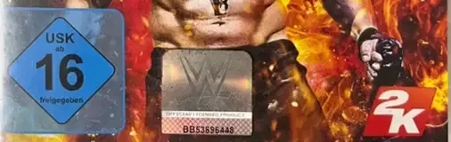 WWE 2K17, the USK square on its front
