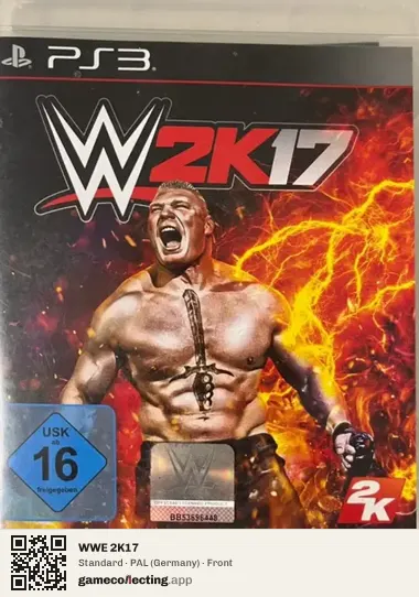 WWE 2K17 PlayStation 3, Germany box front
