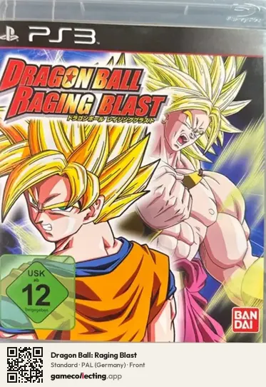 Dragon Ball: Raging Blast PlayStation 3, Germany box front