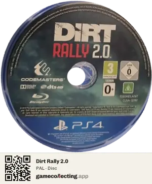 Dirt Rally 2.0 PlayStation 4, PAL disc