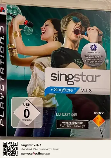 SingStar Vol. 3 PlayStation 3, Germany box front