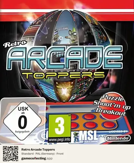 Retro Arcade Toppers Nintendo DS, Germany box front