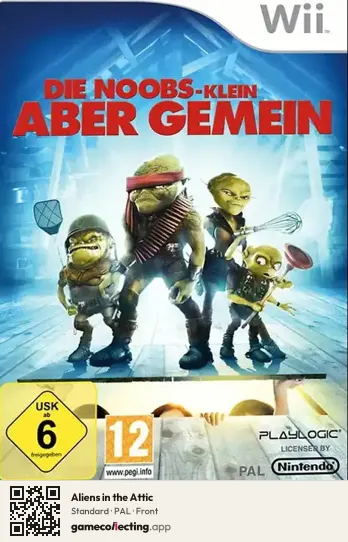 Aliens in the Attic Nintendo Wii, PAL box front