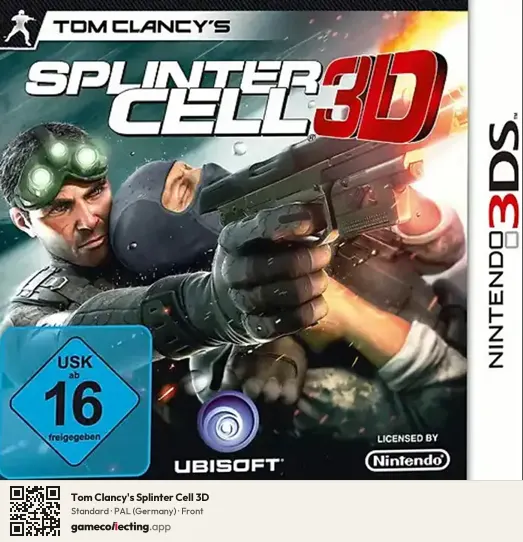 Tom Clancy's Splinter Cell 3D Nintendo 3DS, Germany box front