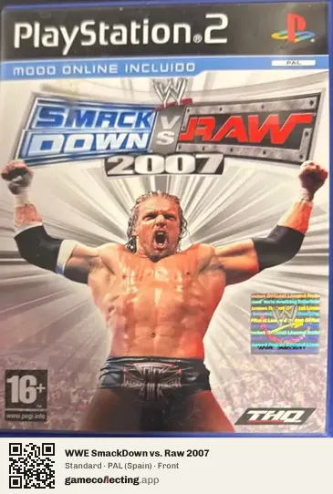 WWE SmackDown vs. Raw 2007 PlayStation 2, Spain box front