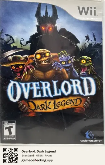 Overlord: Dark Legend Nintendo Wii, NTSC box front