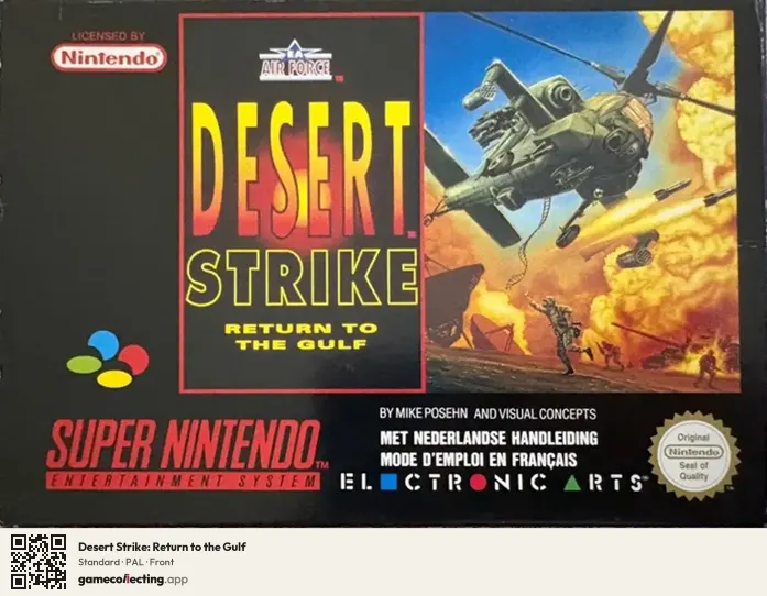 Desert Strike: Return to the Gulf Super Nintendo Entertainment System, PAL box front