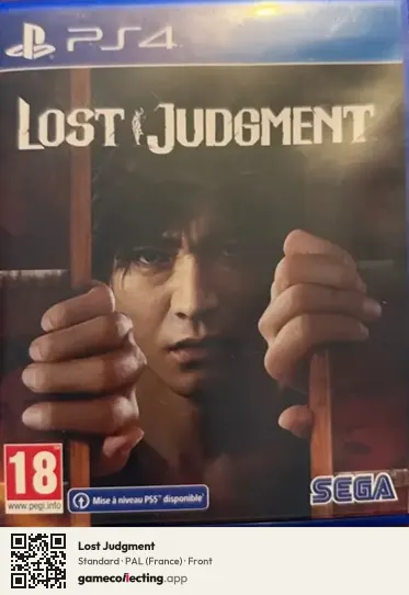 Lost Judgment PlayStation 4, France box front