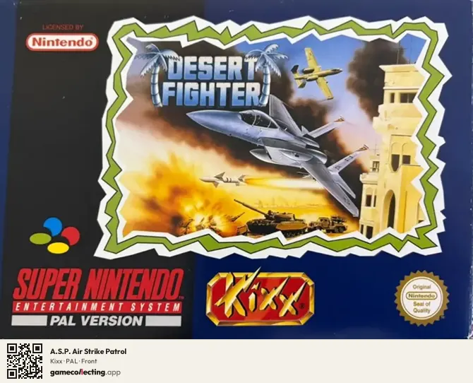 A.S.P. Air Strike Patrol Super Nintendo Entertainment System, PAL box front