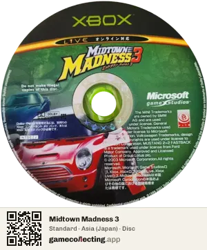 Midtown Madness 3 Xbox, Asia disc