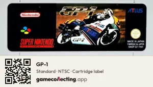 GP-1 Super Nintendo Entertainment System, NTSC cartridge label