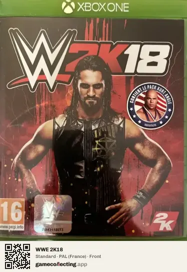 WWE 2K18 Xbox One, France box front
