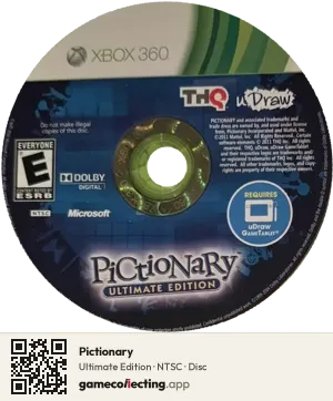 Pictionary Xbox 360, NTSC disc