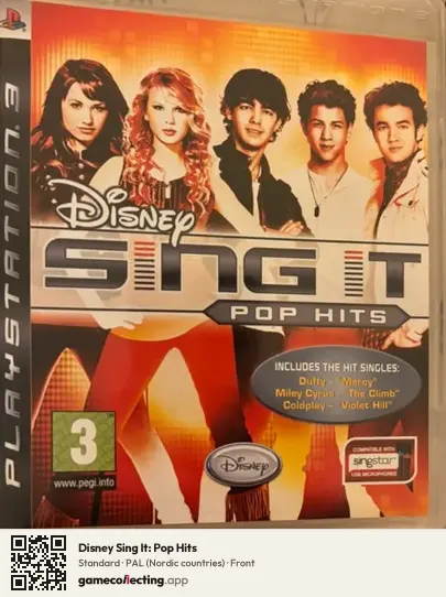Disney Sing It: Pop Hits PlayStation 3, Nordic countries box front
