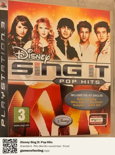Disney Sing It: Pop Hits PlayStation 3, Nordic countries box front
