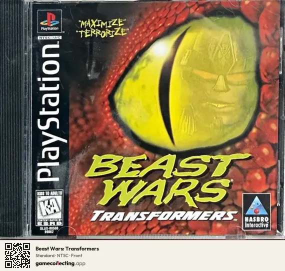 Beast Wars: Transformers PlayStation, NTSC box front