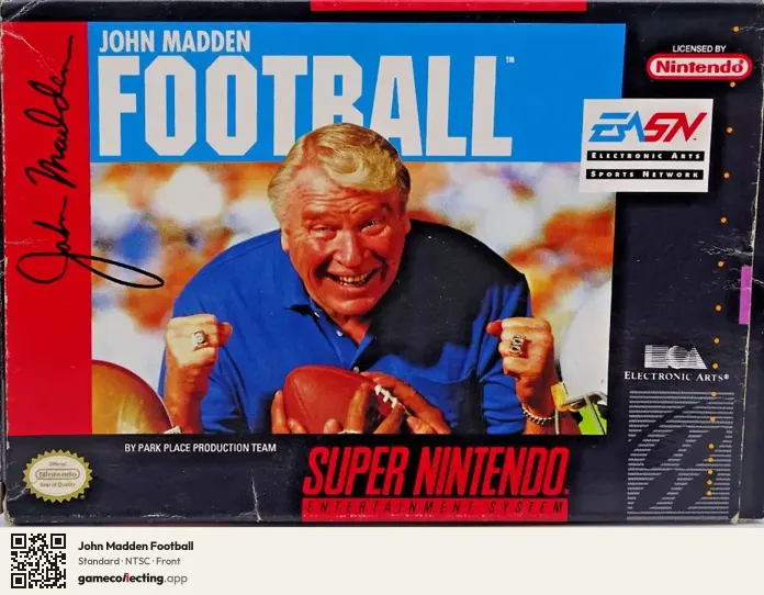 John Madden Football Super Nintendo Entertainment System, NTSC box front