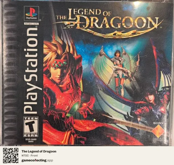 The Legend of Dragoon PlayStation, NTSC box front