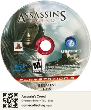 Assassin's Creed PlayStation 3, NTSC disc