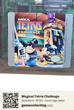 Magical Tetris Challenge Game Boy Color, NTSC cartridge label